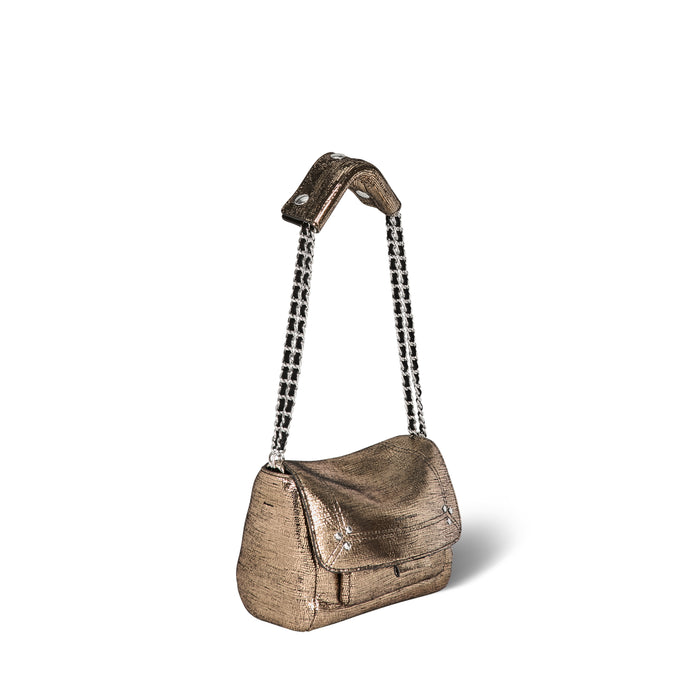 Jerome Dreyfuss Lulu S Chèvre Lamé Champagne