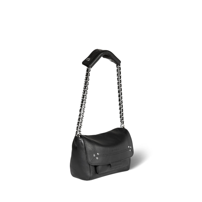 Jerome Dreyfuss Lulu S Veau Noir Silver