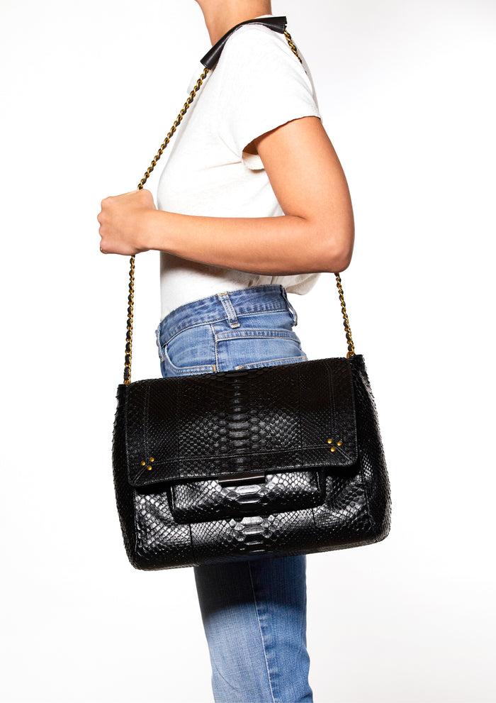 Jerome Dreyfuss Lulu XL Python Noir