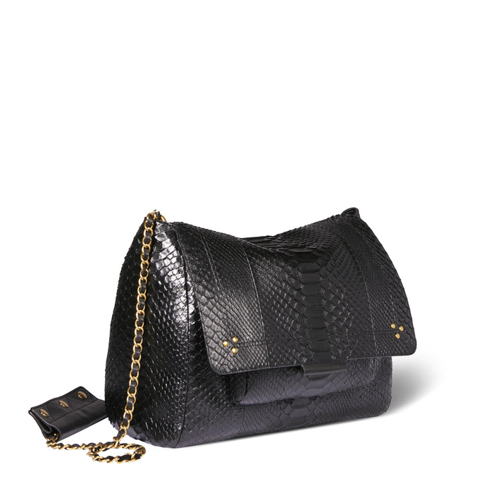 Jerome Dreyfuss Lulu XL Python Noir