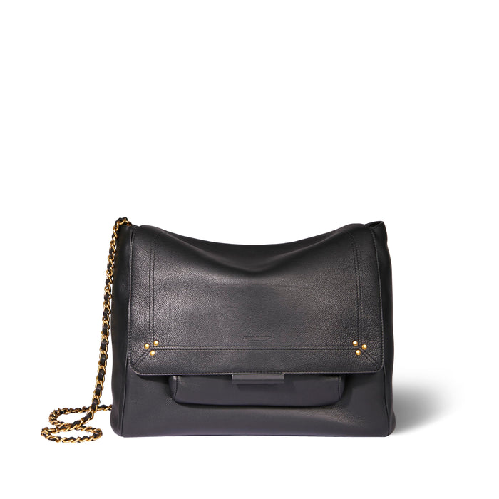 jerome dreyfuss Lulu XL Veau Noir Brass