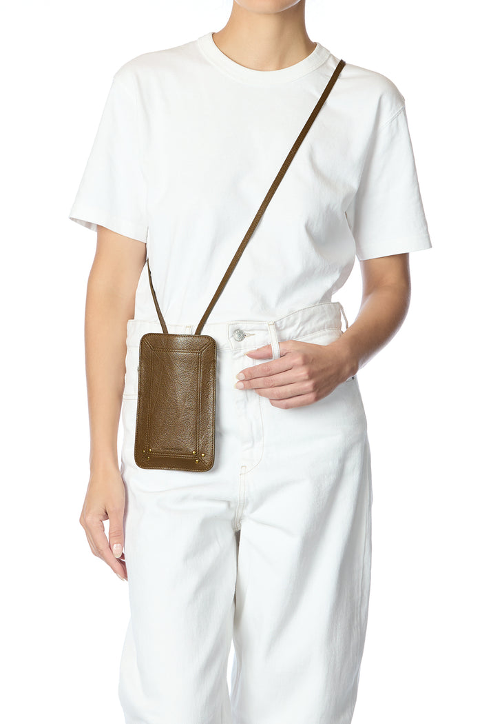 Jerome Dreyfuss Porte Mobile Buffle Kaki