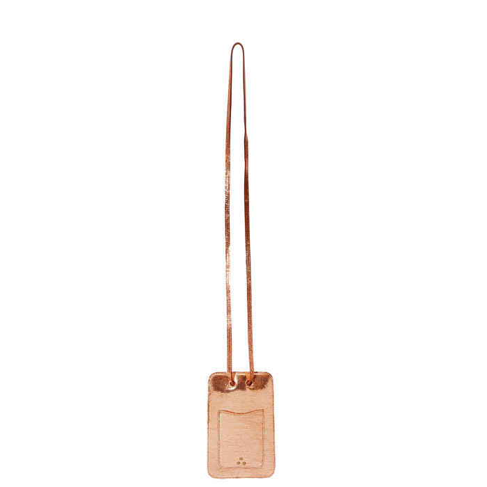 Jerome Dreyfuss Porte Mobile Chèvre Lamé Rose Gold