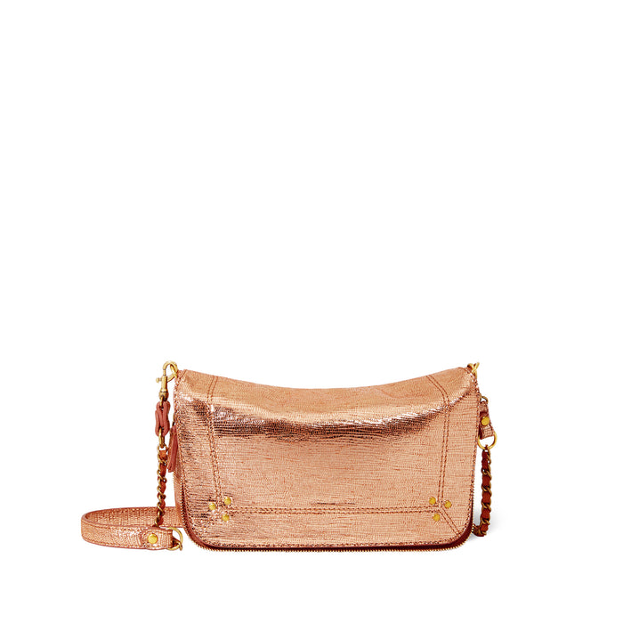 jerome dreyfuss Sac Bobi S Chèvre Lamé Rose Gold