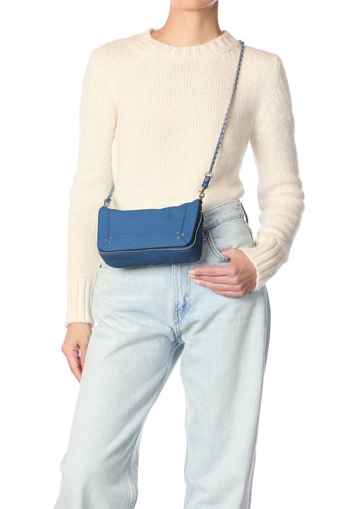 Jerome Dreyfuss Sac Bobi S Vachette Nubuck Indigo