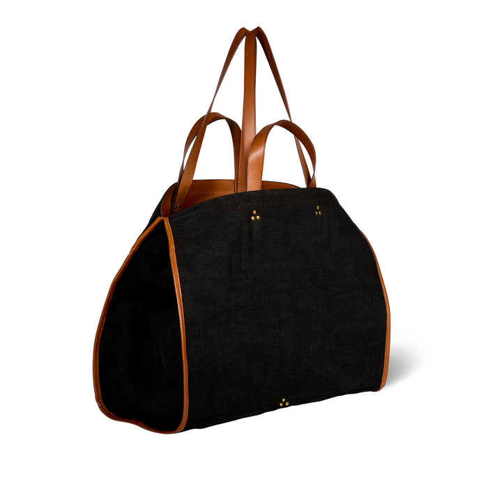 Jerome Dreyfuss Sac Léon L Toile Lin Noir
