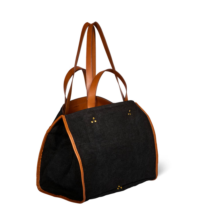 Jerome Dreyfuss Sac Léon M Toile Lin Noir