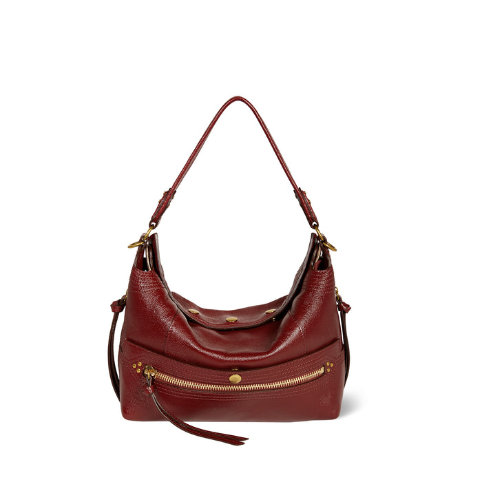 jerome dreyfuss Sac Lucky Hobo Buffle Acajou