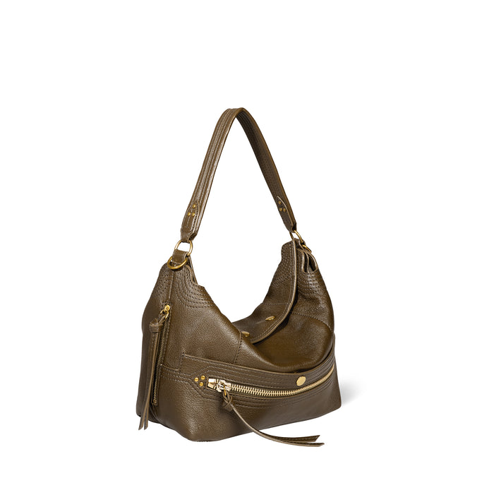 Jerome Dreyfuss Sac Lucky Hobo Buffle Kaki