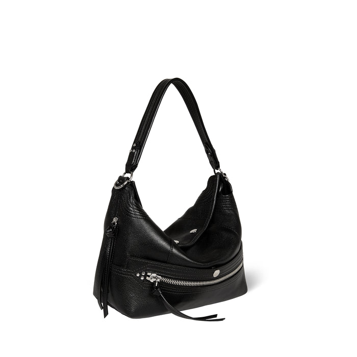Jerome Dreyfuss Sac Lucky Hobo Buffle Noir Silver