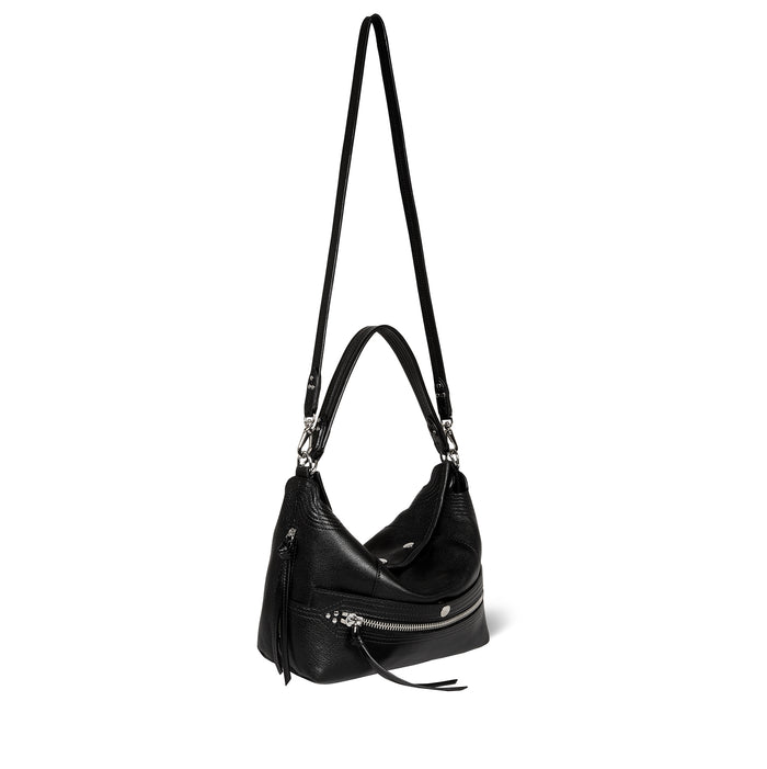 Jerome Dreyfuss Sac Lucky Hobo Buffle Noir Silver
