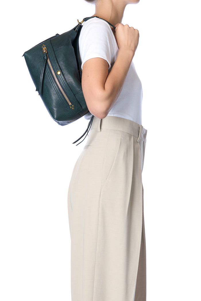 Jerome Dreyfuss Sac Lucky Hobo Chèvre Petrol