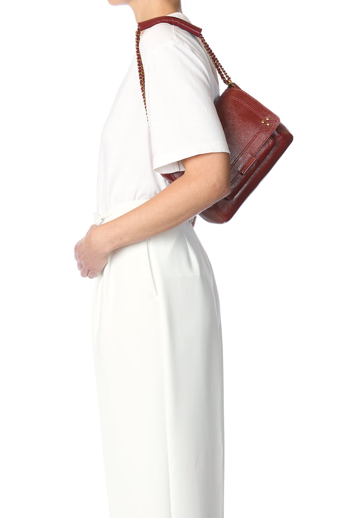 Jerome Dreyfuss Sac Lulu M Buffle Acajou