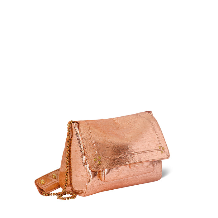 Jerome Dreyfuss Sac Lulu M Chèvre Lamé Rose Gold
