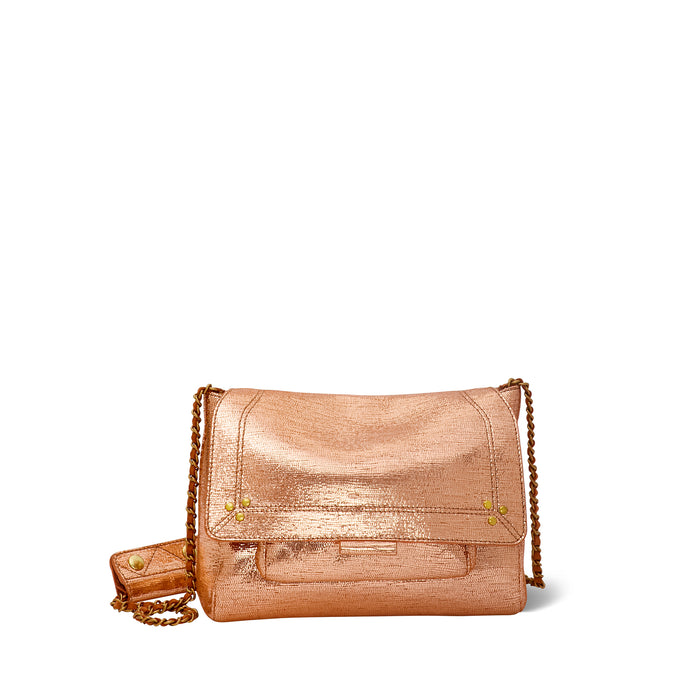 jerome dreyfuss Sac Lulu M Chèvre Lamé Rose Gold