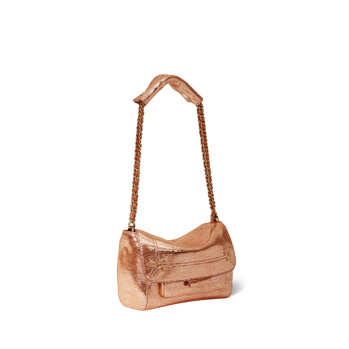 Jerome Dreyfuss Sac Lulu S Chèvre Lamé Rose Gold