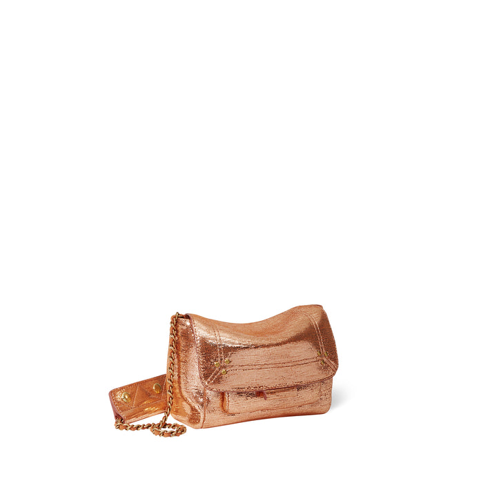 Jerome Dreyfuss Sac Lulu S Chèvre Lamé Rose Gold