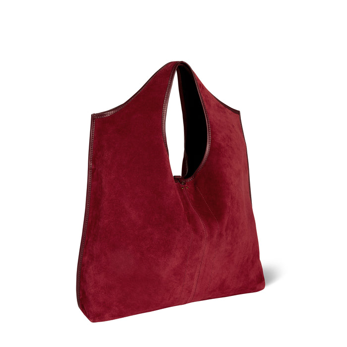 Jerome Dreyfuss Sac Paco Croûte Velours Burgundy
