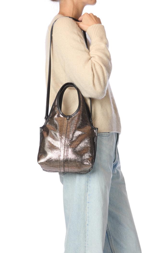Jerome Dreyfuss Sac Paco S Chèvre Lamé Champagne