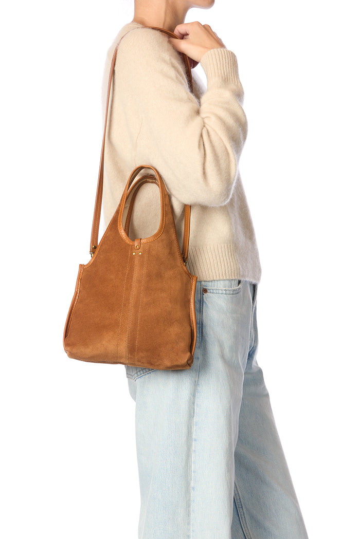 Jerome Dreyfuss Sac Paco S Croûte Velours Caramel