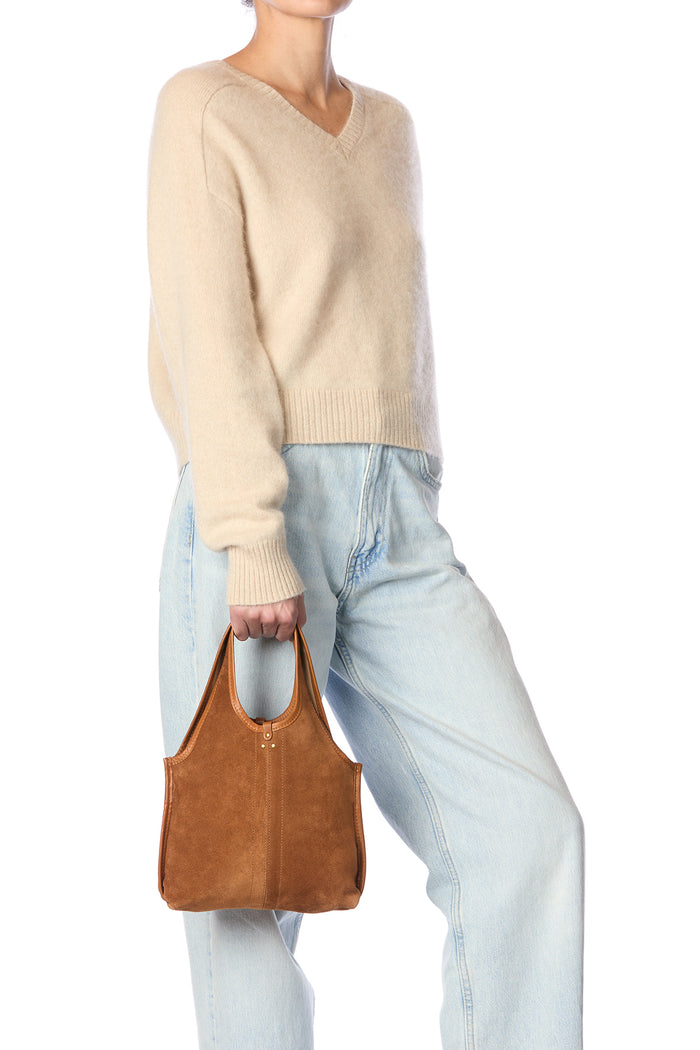 Jerome Dreyfuss Sac Paco S Croûte Velours Caramel