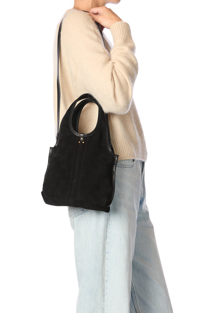 Jerome Dreyfuss Sac Paco S Croûte Velours Noir