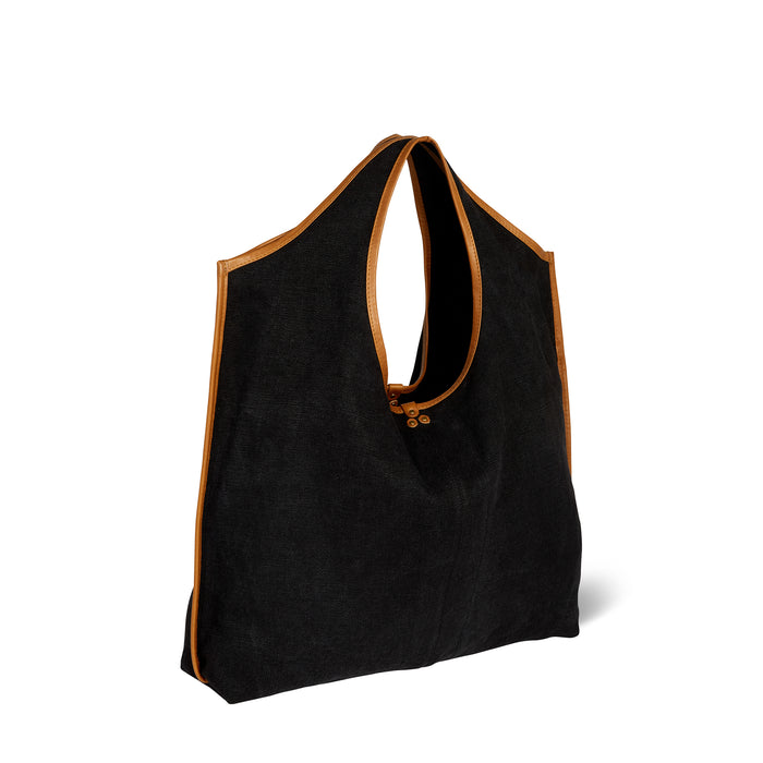 Jerome Dreyfuss Sac Paco Toile Lin Noir