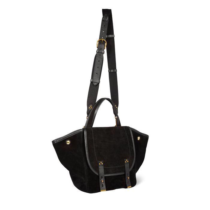 Jerome Dreyfuss Stan Panier M Croute Velours Noir