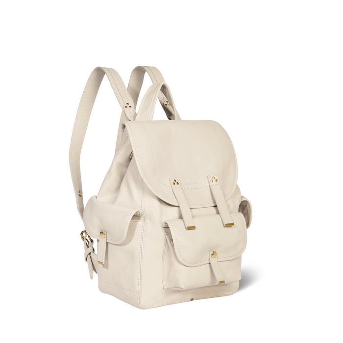 Jerome Dreyfuss Stan Sac à Dos Chèvre Ecru Grainé