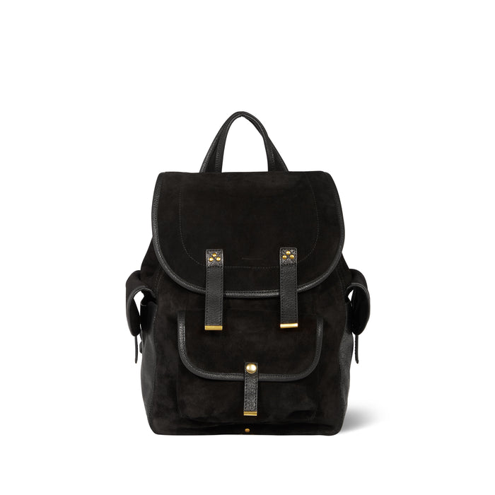 jerome dreyfuss Stan sac à dos Croûte Velours Noir