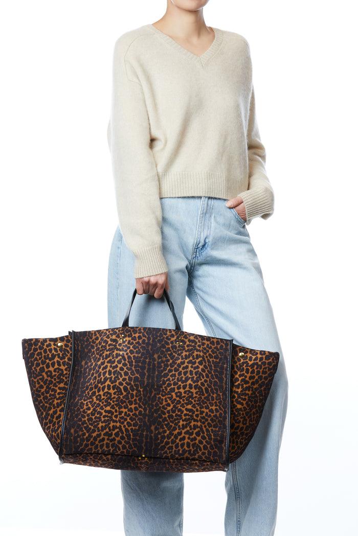 Jerome Dreyfuss Léon L Croûte Velours Léopard Chamois