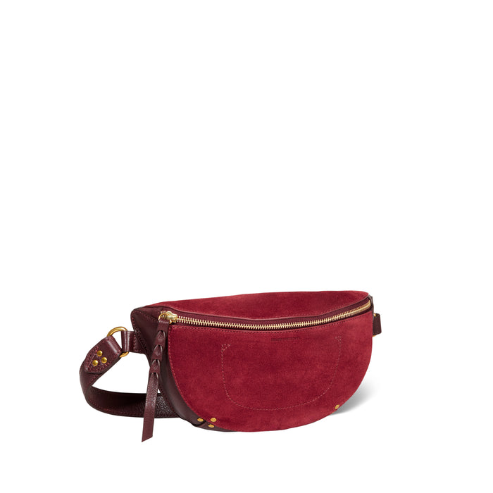 Jerome Dreyfuss Lino Banane Croute Velours Burgundy