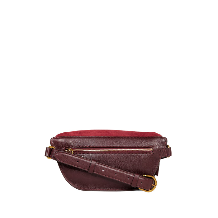 Jerome Dreyfuss Lino Banane Croute Velours Burgundy