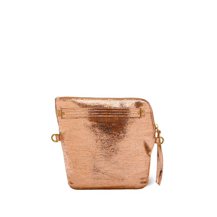 Jerome Dreyfuss Lucky Pochette Chèvre Lamé Rose Gold