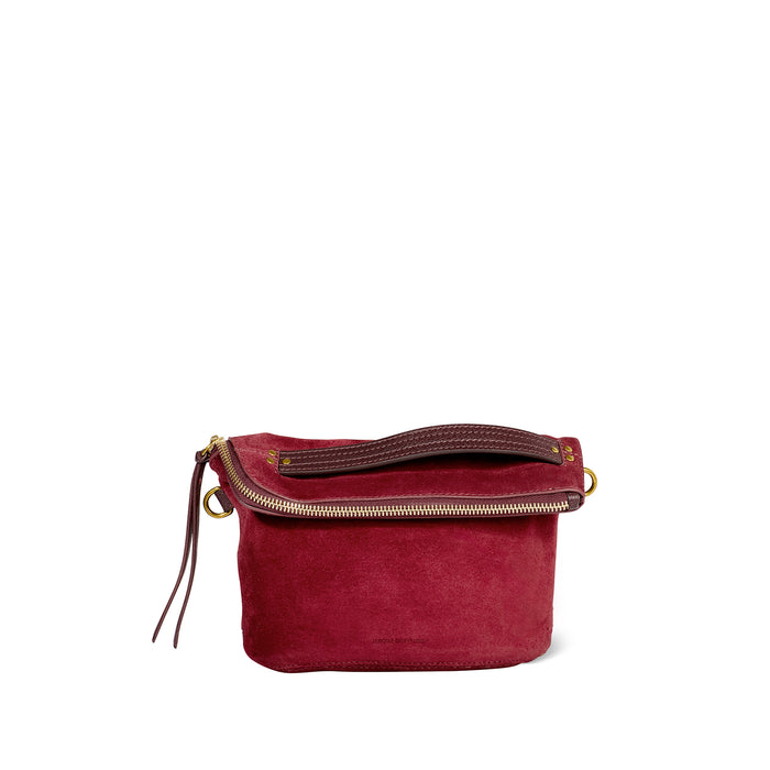 jerome dreyfuss Lucky pochette Croûte Velours Burgundy