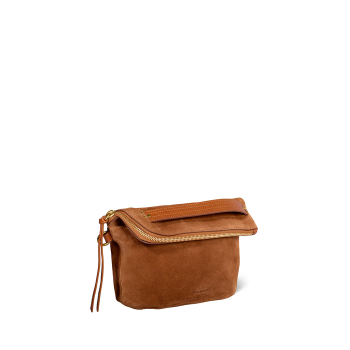 Jerome Dreyfuss Lucky Pochette Croûte Velours Caramel