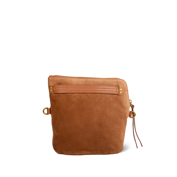Jerome Dreyfuss Lucky Pochette Croûte Velours Caramel
