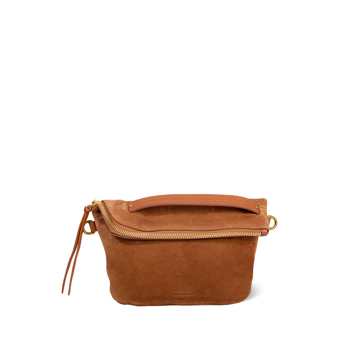jerome dreyfuss Lucky pochette Croûte Velours Caramel