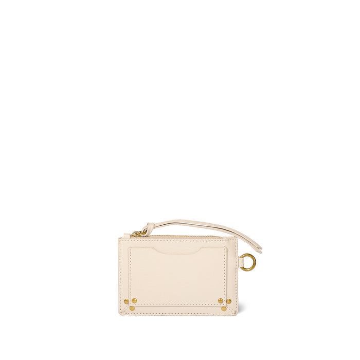 Jerome Dreyfuss Lucky Porte Cartes Chèvre Ecru Grainé