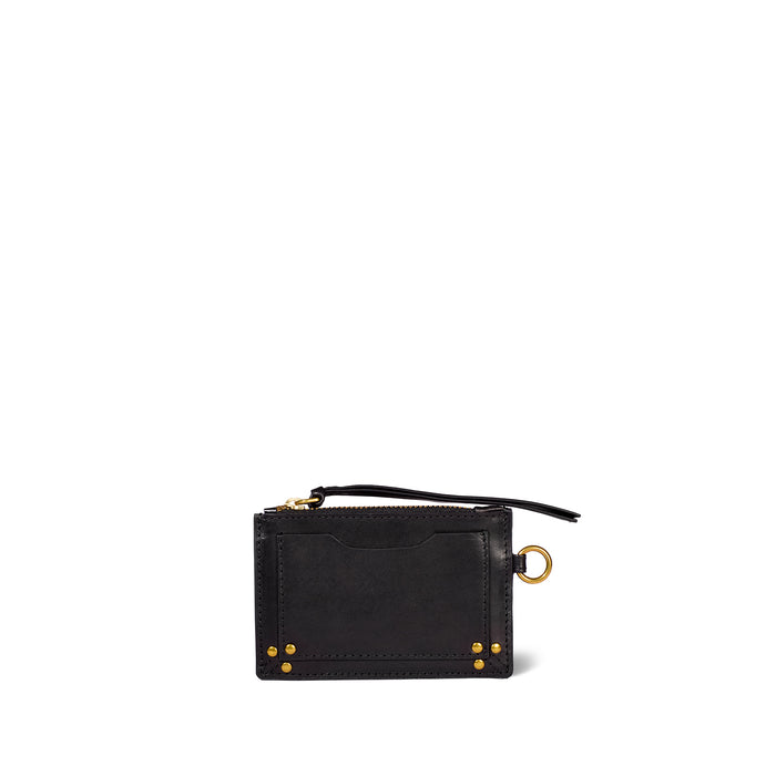 Jerome Dreyfuss Lucky Porte Cartes Vachette Noir Brass