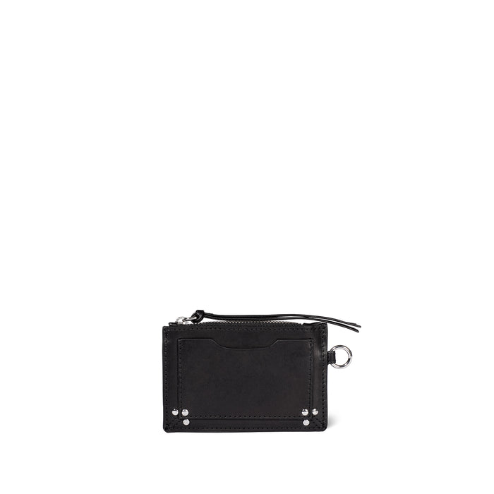 Jerome Dreyfuss Lucky Porte Cartes Vachette Noir Silver