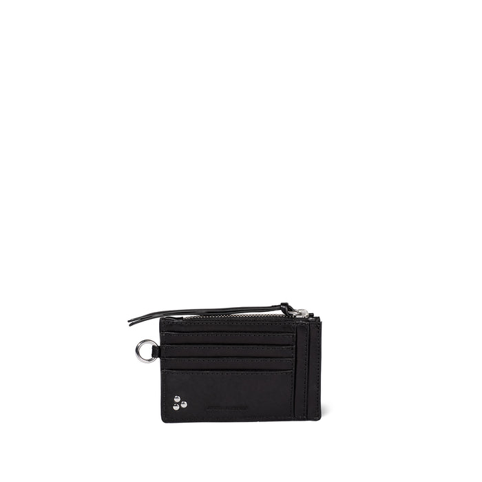 jerome dreyfuss Lucky porte cartes Vachette Noir Silver