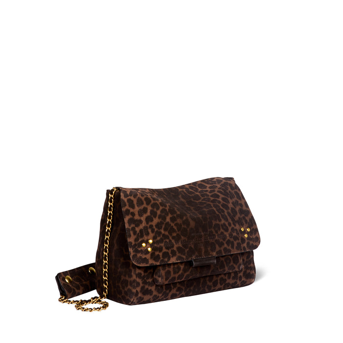 Jerome Dreyfuss Lulu M Croûte Velours Imprimé Léopard Naturel