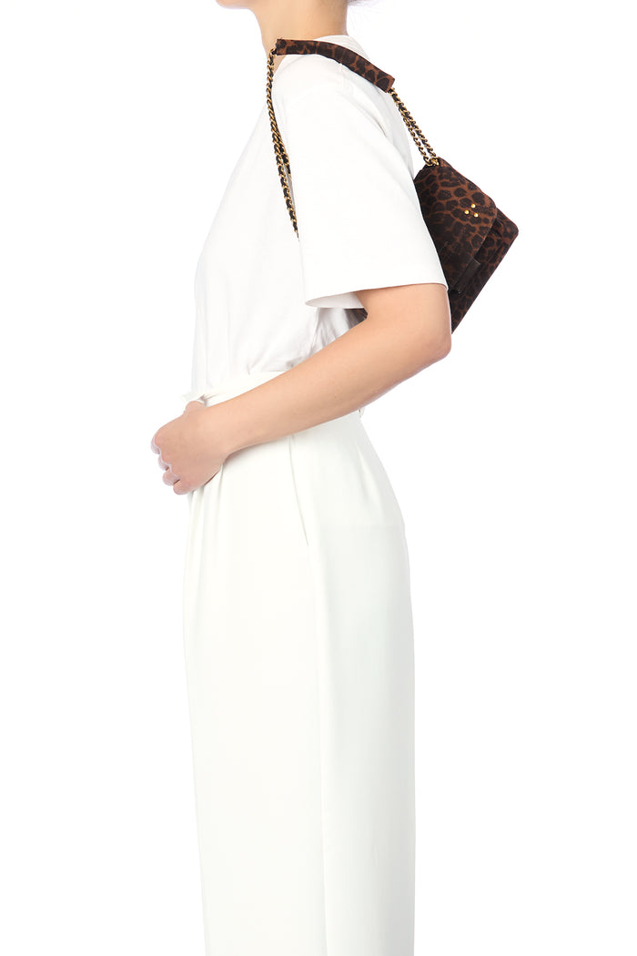 Jerome Dreyfuss Lulu S Croûte Velours Imprimé Léopard Naturel