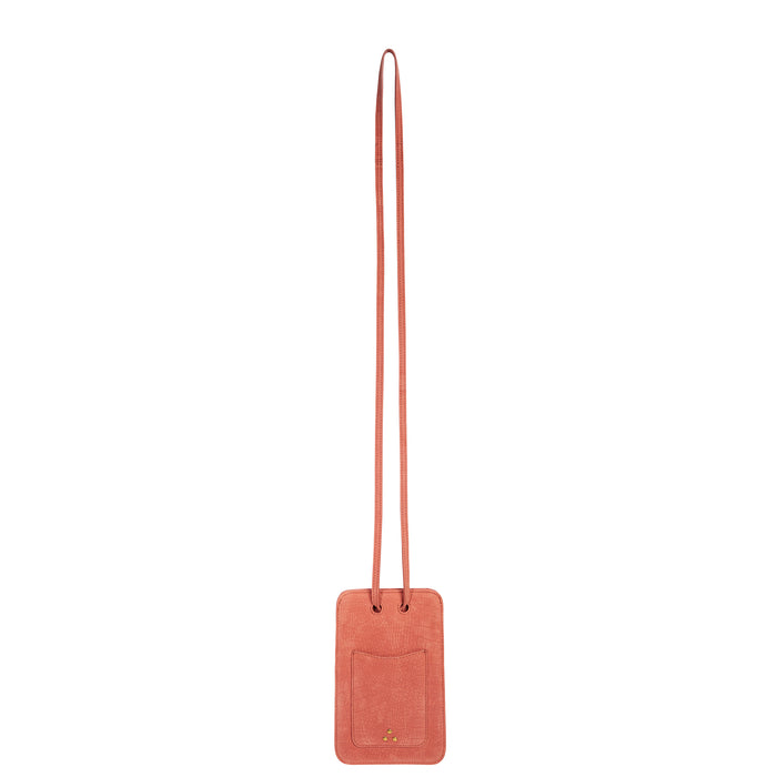 Jerome Dreyfuss Porte Mobile Taurillon Imprimé Croco Terracotta