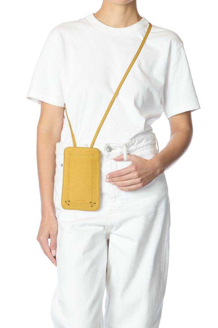 Jerome Dreyfuss Porte Mobile Vachette Nubuck Mimosa