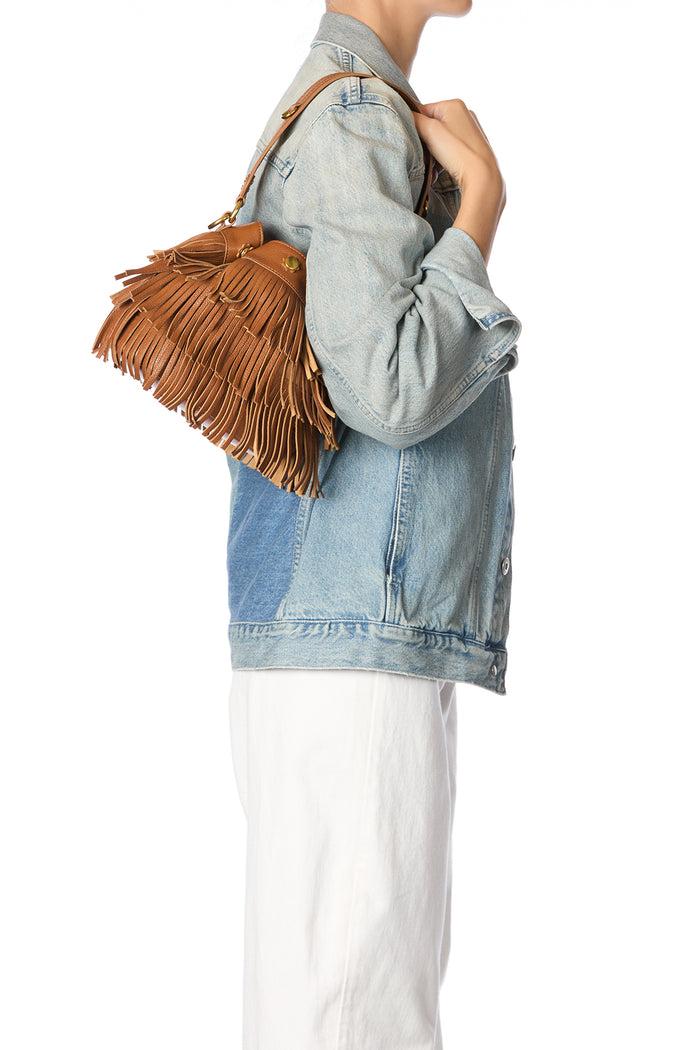 Jerome Dreyfuss Sac Ben S Croûte Velours Haenyeo Caramel