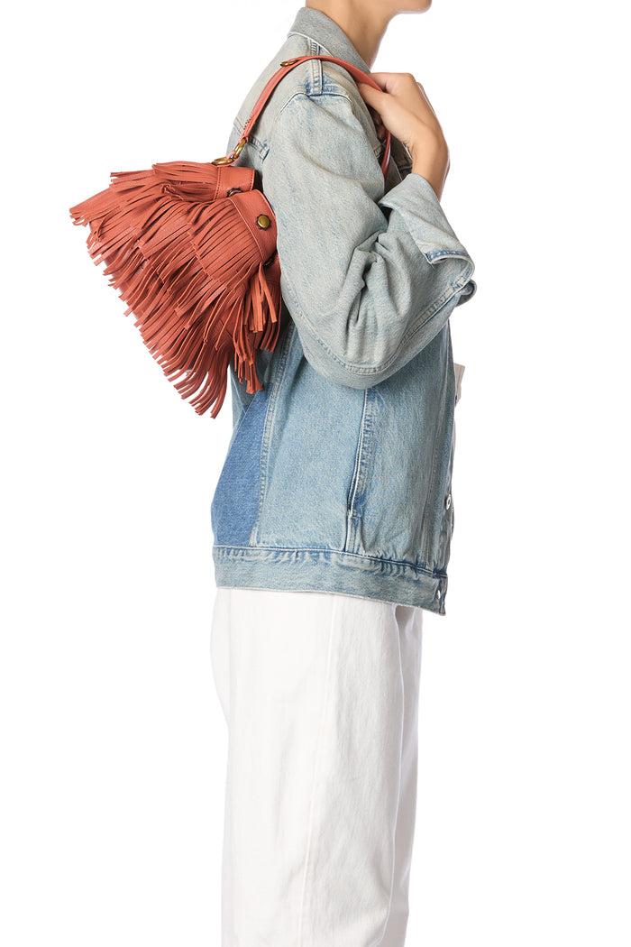 Jerome Dreyfuss Sac Ben S Croûte Velours Haenyeo Terracotta