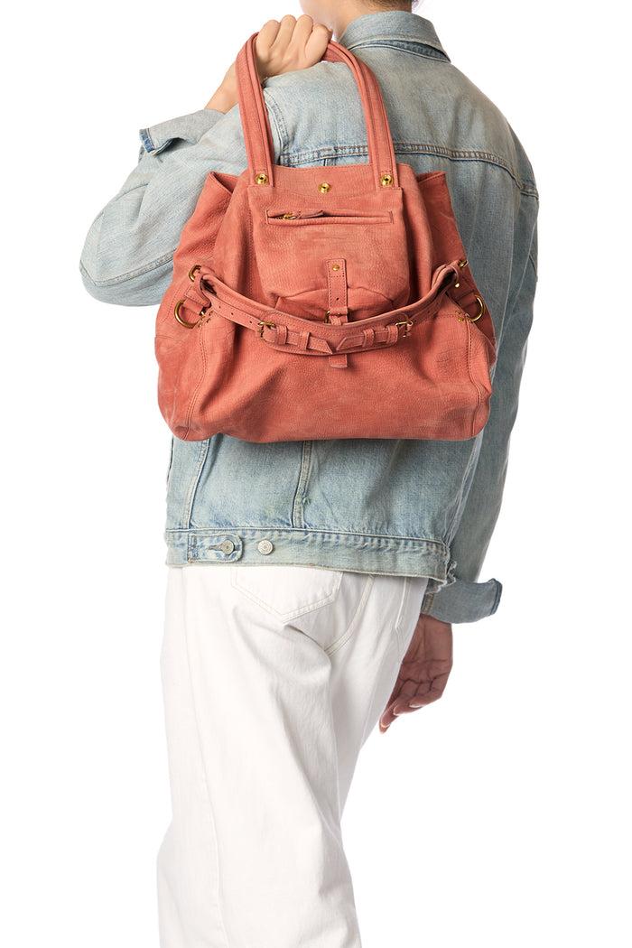 Jerome Dreyfuss Sac Billy M Taurillon Imprimé Croco Terracotta