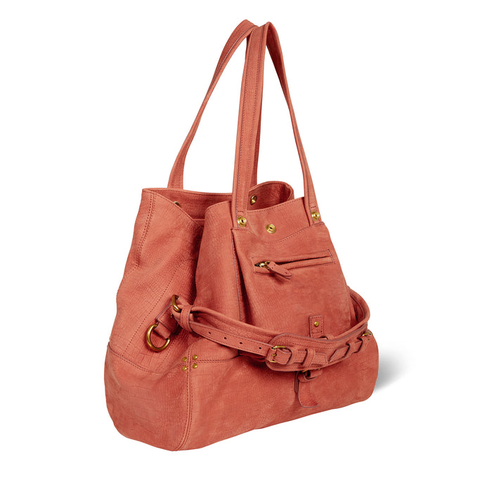 Jerome Dreyfuss Sac Billy M Taurillon Imprimé Croco Terracotta